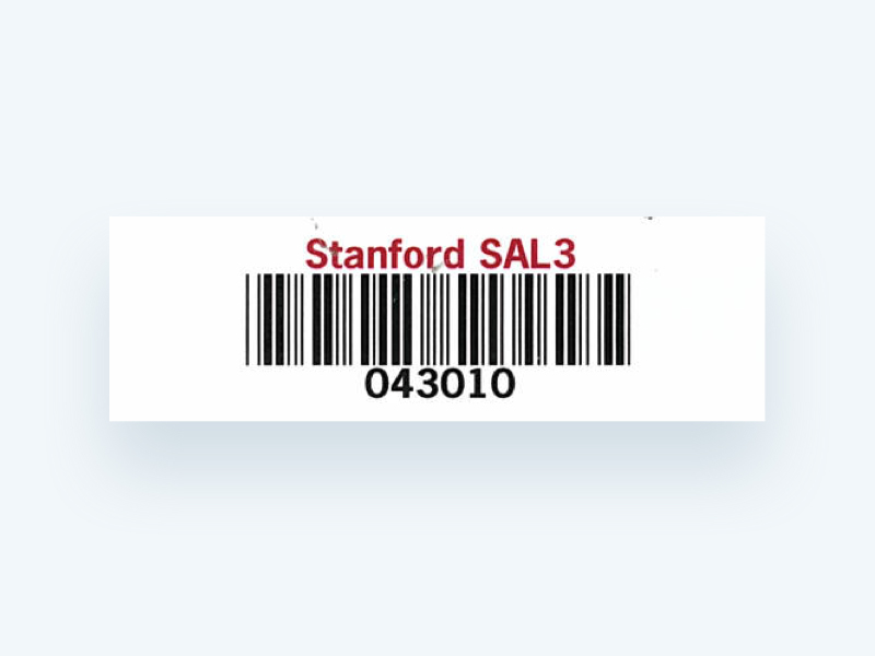 Barcoded Shelf Label